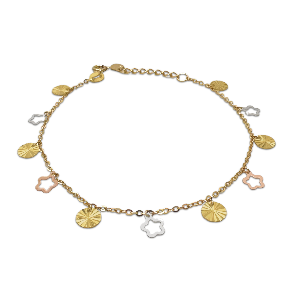 Italian Gold Charm Bracelet with 7 Charms - Bracelets/Bangles - Jewellery